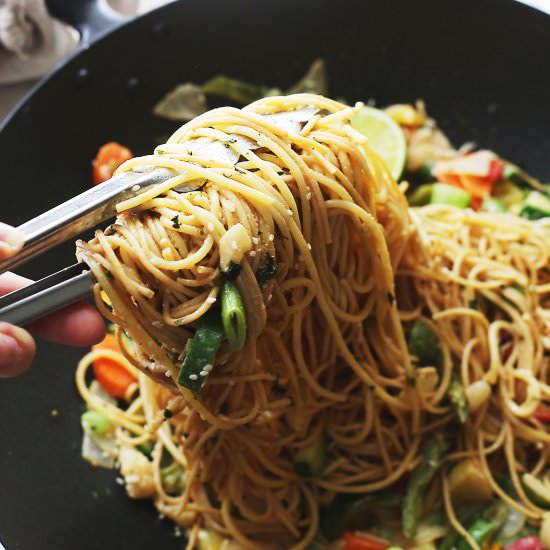 Garlic Peanut Noodles