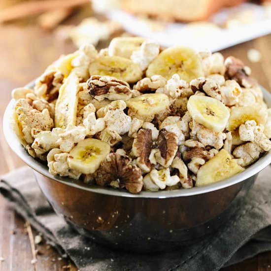 Banana Bread Flavored Popcorn Snack