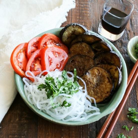 Yaki-Bitashi Eggplant Noodle Salad