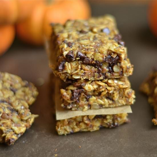 Pumpkin Chocolate Chip Granola Bars