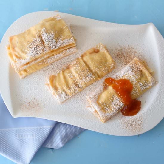 Crepes with Pear Honey Jam Filling