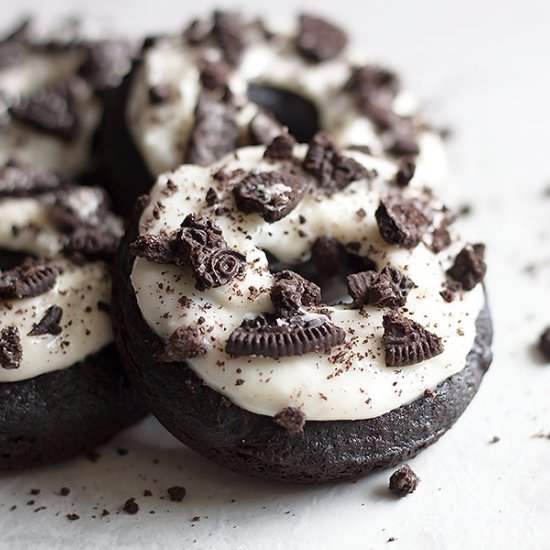 Cookies & Cream Chocolate Donuts
