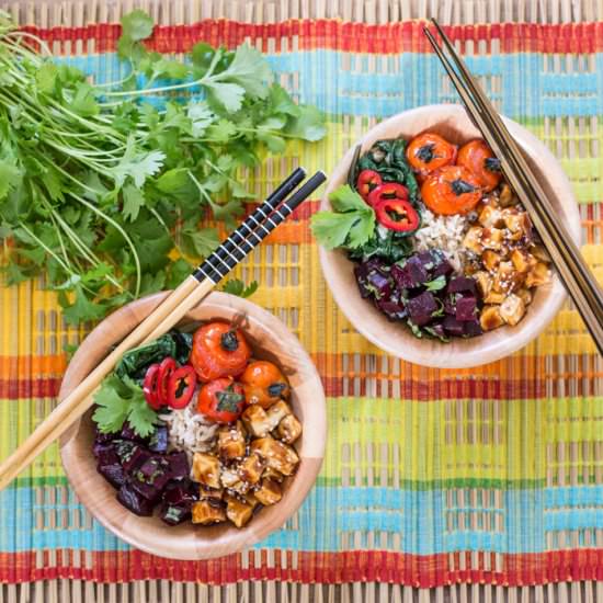 Crispy Tofu Rice Bowl