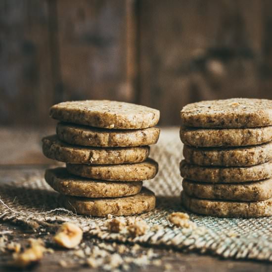 Coffee Nut Shortbread Cookies