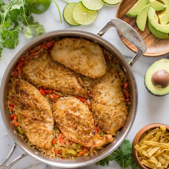 One Skillet Fajita Style Chicken