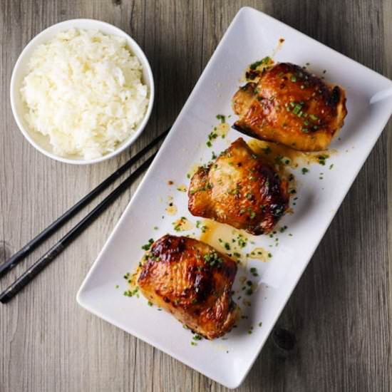 Baked Asian Chicken Thighs