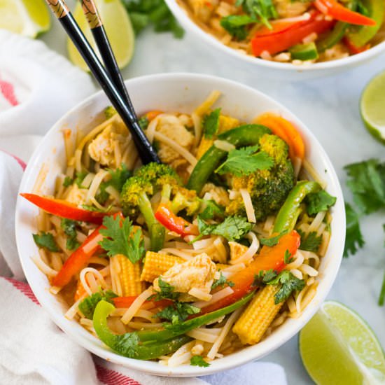 Thai Red Curry Noodle Bowls