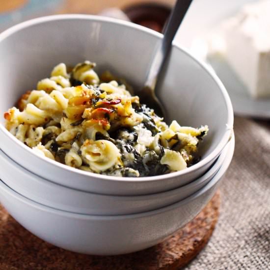 Spinach Feta Mac & Cheese