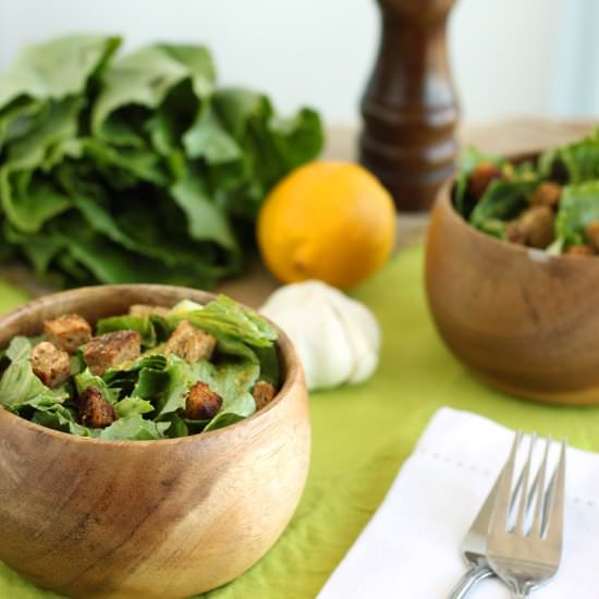 Slimmed-down Caesar Salad