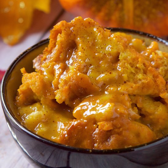 Crockpot Pumpkin Bread Pudding