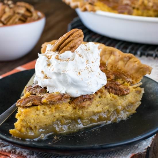 Pecan Pumpkin Cheesecake Pie