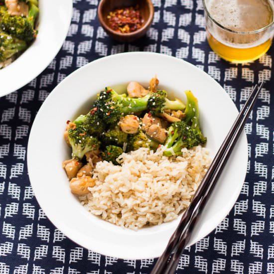 One Pan Orange Chicken and Broccoli