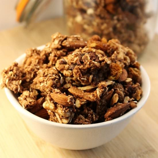 Peanut Butter and Cocoa Granola