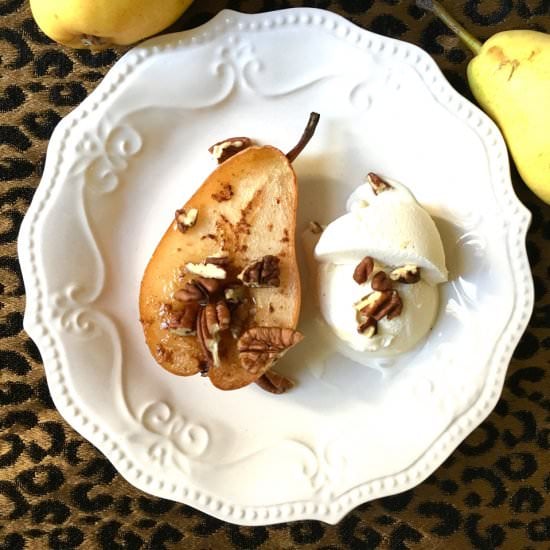 Maple And Cinnamon Baked Pears
