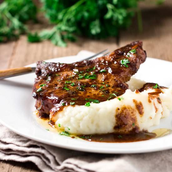 Balsamic Apricot Pork Chops