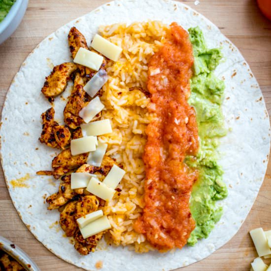 Burrito with Tomato Chipotle Salsa