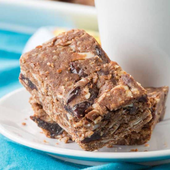 Cherry Choc. No Bake Granola Bars