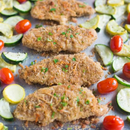 Garlic Parmesan Chicken & Vegetable