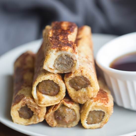 French Toast Sausage Roll-Ups