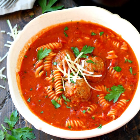 Pasta Meatball Soup