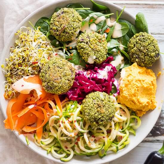 Mung Bean Baked Falafels