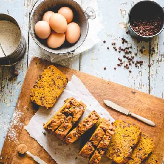 Pumpkin Chocolate Chip Bread