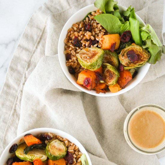 Grain Bowls & Maple-Tahini Dressing