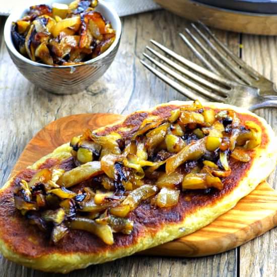 Blue Cheese Naan Apples & Honey