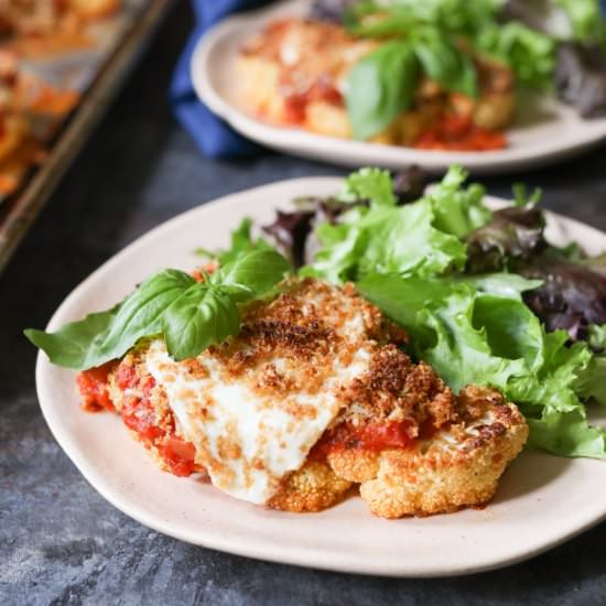 Roasted Cauliflower Parmesan