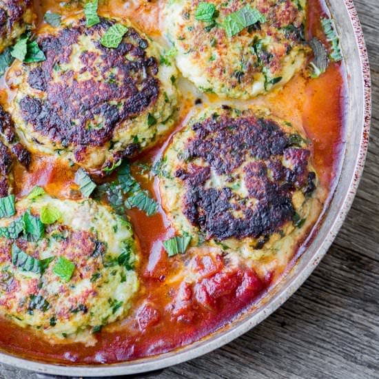 Cod Cakes in Tomato Sauce