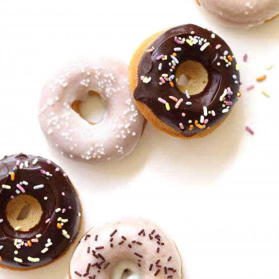Gluten-Free Birthday Cake Doughnuts
