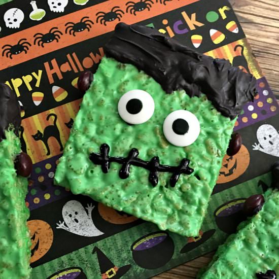 Frankenstein Rice Krispie Treats