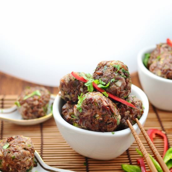 Red Rice Turkey Meatballs