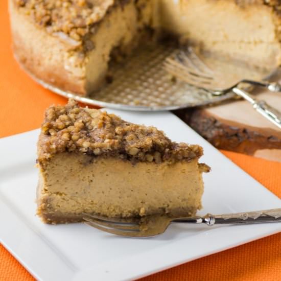 Streusel Topped Pumpkin Cheesecake