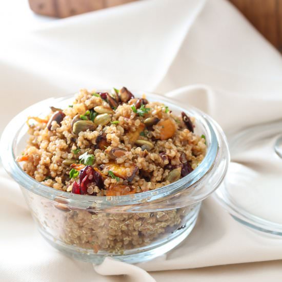 Quinoa Salad w/ Pumpkin Vinaigrette