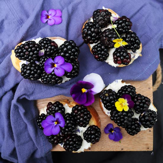 Blackberry Lavender Crostini