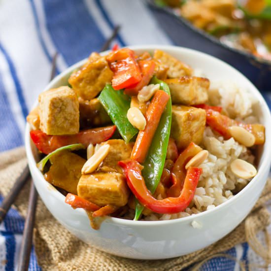 Rainbow Peanut Butter Stir-fry