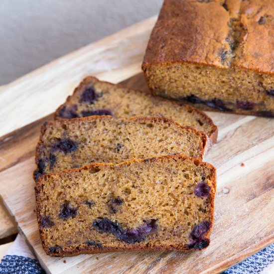 Gluten-free Banana Blueberry Bread