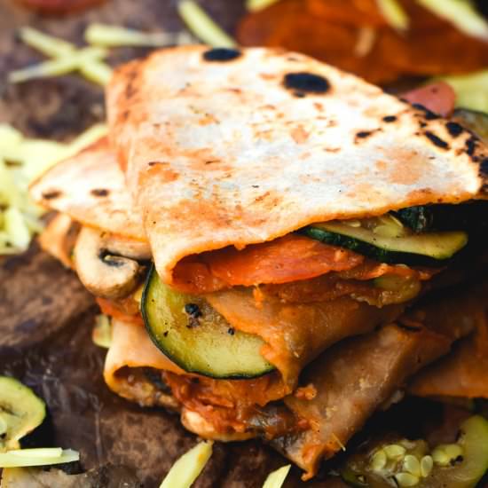 Garden Veggie Pepperoni Pizzadillas
