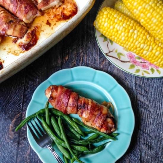 Bacon Wrapped Stuffed Chicken
