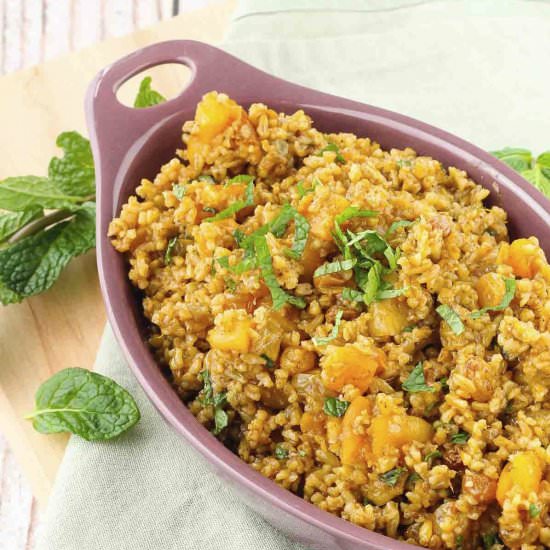 Moroccan Freekeh Pilaf