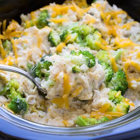Slow Cooker Chicken Broccoli Rice