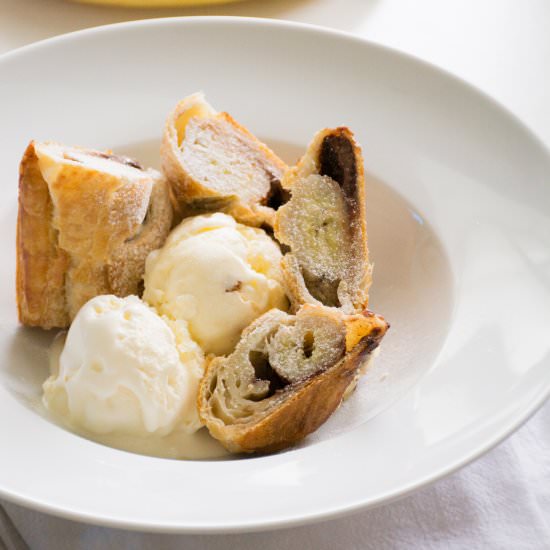 Banana Nutella Eclairs