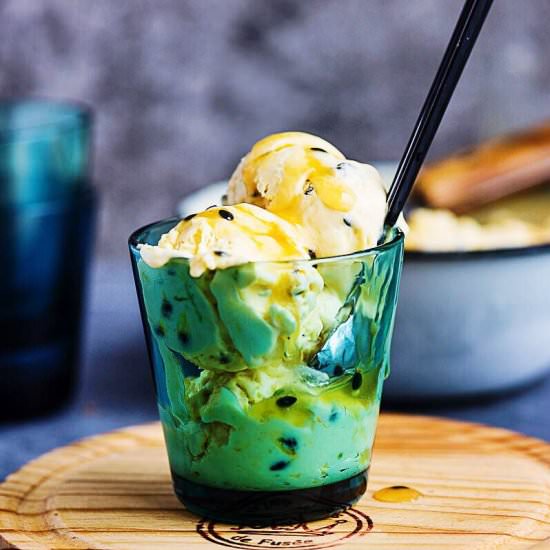 Passion Fruit Lime Ice Cream