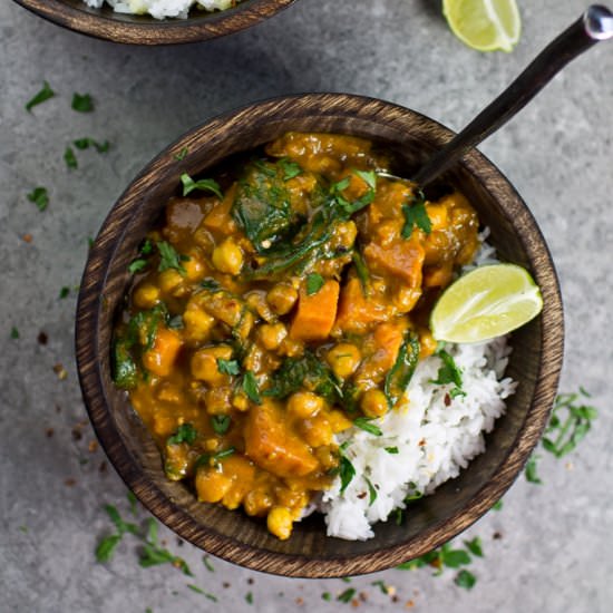 Sweet Potato, Chickpea Curry