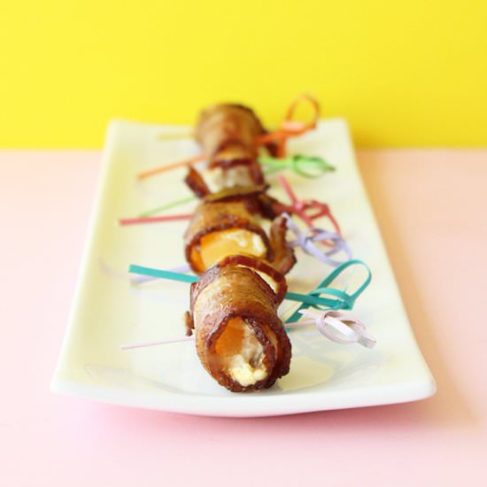 Goat Cheese & Pineapple Bacon Bites