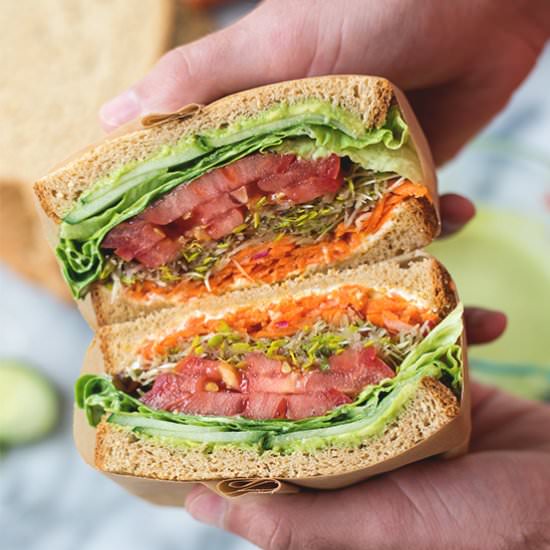 Green Goddess Veggie Sandwich