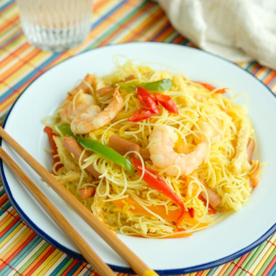 Singapore Stir-fried Noodles