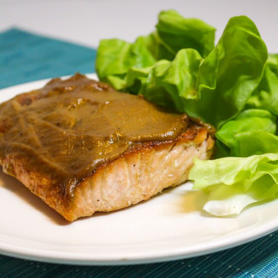 Salmon with Pumpkin Honey Mustard