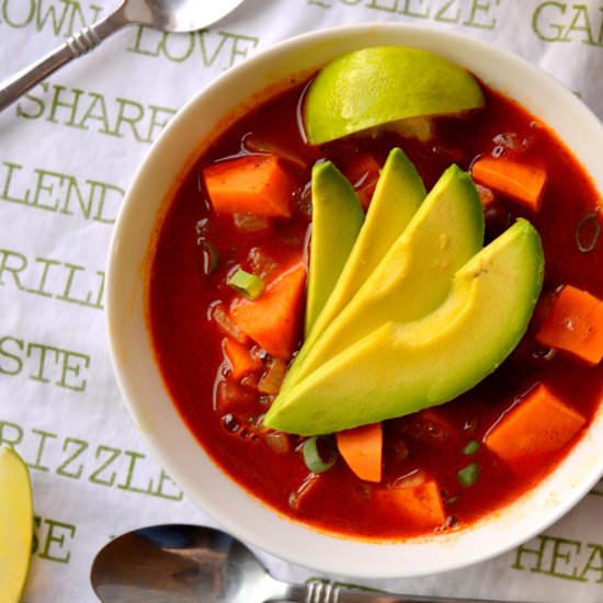 Spicy Sweet Potato Black Bean Chili